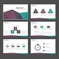 Green purple black Multipurpose Infographic elements presentation template