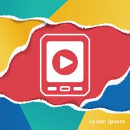 cell phone player icon