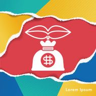 financial money bag icon