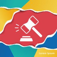 financial hammer icon