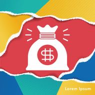 financial money bag icon N2