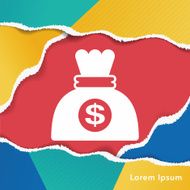 financial money bag icon N7