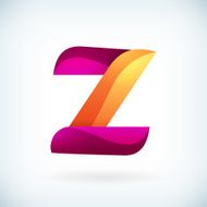 Modern twisted letter z