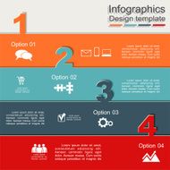 Infographic report template with numbers and icons Vector N3