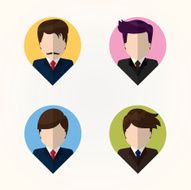 Business people Flat icons N6