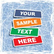Banners with place for text Vector illustration