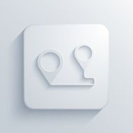 Vector modern map pointer light icon