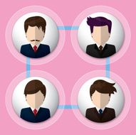 Business people Flat icons N8