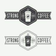 Set of vintage coffee logos labels and emblems N2