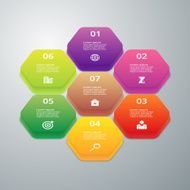 Vector illustration infographics of hexagons