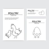 Business identity set with poultry elements