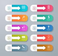 Infographic design with paper creative lines