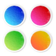 Set of colored stickers isolated on white background Vector