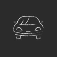 Car icon drawn in chalk N4