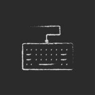Keyboard icon drawn in chalk