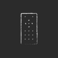 Remote control icon drawn in chalk