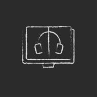 Audiobook icon drawn in chalk