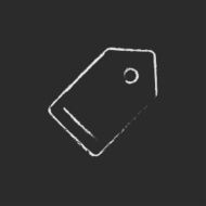 Empty tag icon drawn in chalk N2