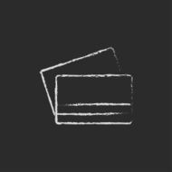 Credit card icon drawn in chalk N2