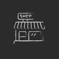 Shop icon drawn in chalk N4