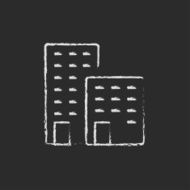 Factory icon drawn in chalk N2
