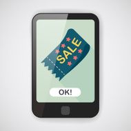 shopping sale coupon flat icon with long shadow eps10 N5