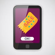 shopping sale coupon flat icon with long shadow eps10 N6