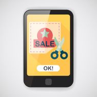 shopping sale coupon flat icon with long shadow eps10 N9
