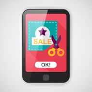 shopping sale coupon flat icon with long shadow eps10 N10