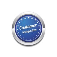 Customer Satisfaction Blue Vector Icon