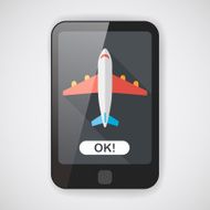Transportation airplane flat icon with long shadow eps10 N11