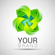 Eco green leaf logo template Green leaves Ecology icon