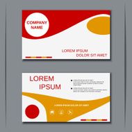 Business visiting card banner sticker mockup flyer label vector template N41