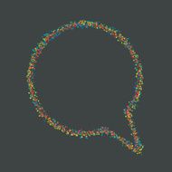 vector modern musical bubble speech background N2
