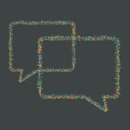 vector modern musical bubble speech background N3