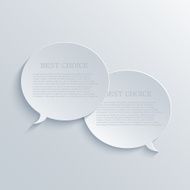 Vector modern bubble speech light background