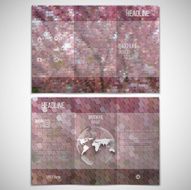 Vector set of tri-fold brochure design template on both N20
