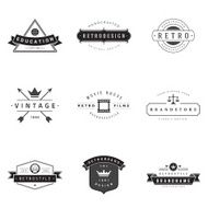 Retro Logotypes vector set