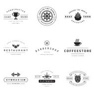 Retro Logotypes vector set N2