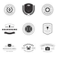Retro Logotypes vector set N3