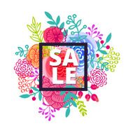 Sale poster with percent discount