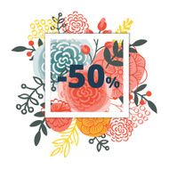 Sale poster with percent discount N2