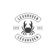 Crab logo emblem template mascot symbol