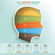 Head info graphic design clean vector N2
