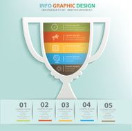Trophy info graphic design clean vector N3