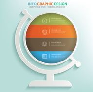 Global info graphic design clean vector