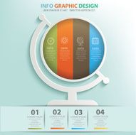 Global info graphic design clean vector N2