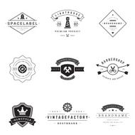 Retro Logotypes vector set N12