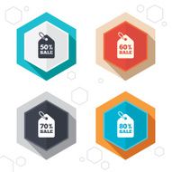 Sale price tag icons Discount symbols N11
