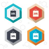 Sale bag tag icons Discount symbols N9